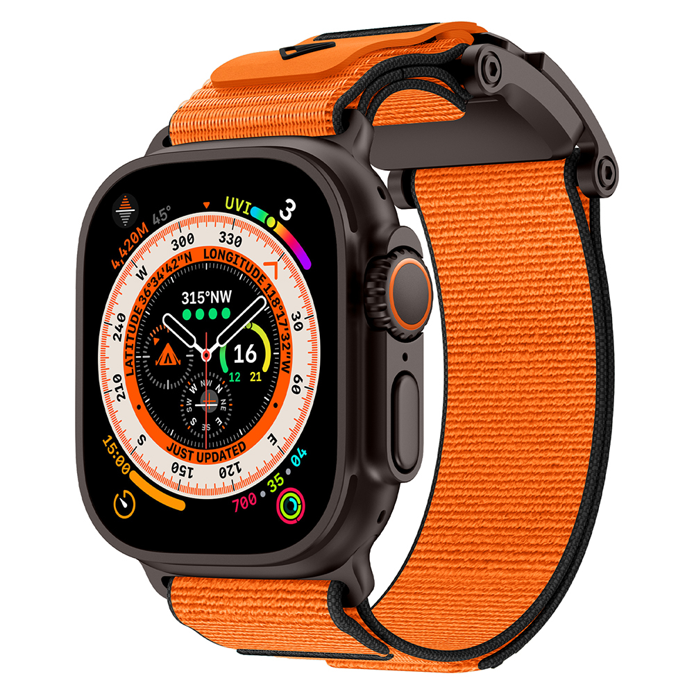 Apple Watch 7 45mm Uyumlu Zore KRD-154 Naylon Kumaş Hasır Örgülü Kordon