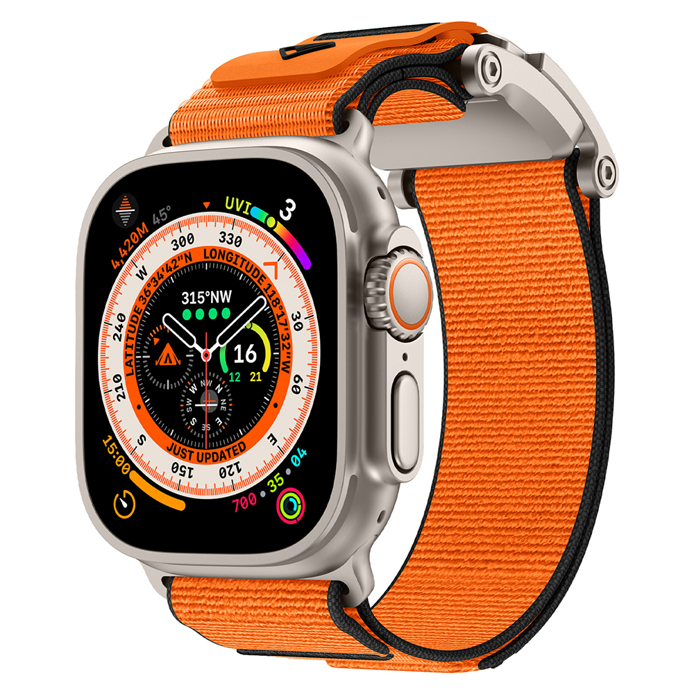 Apple Watch 7 45mm Uyumlu Zore KRD-154 Naylon Kumaş Hasır Örgülü Kordon