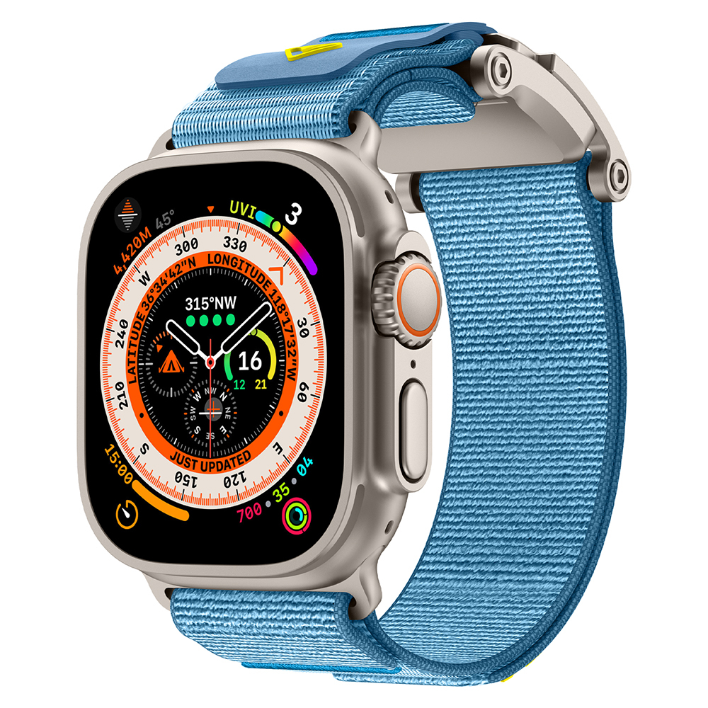 Apple Watch 7 45mm Uyumlu Zore KRD-154 Naylon Kumaş Hasır Örgülü Kordon