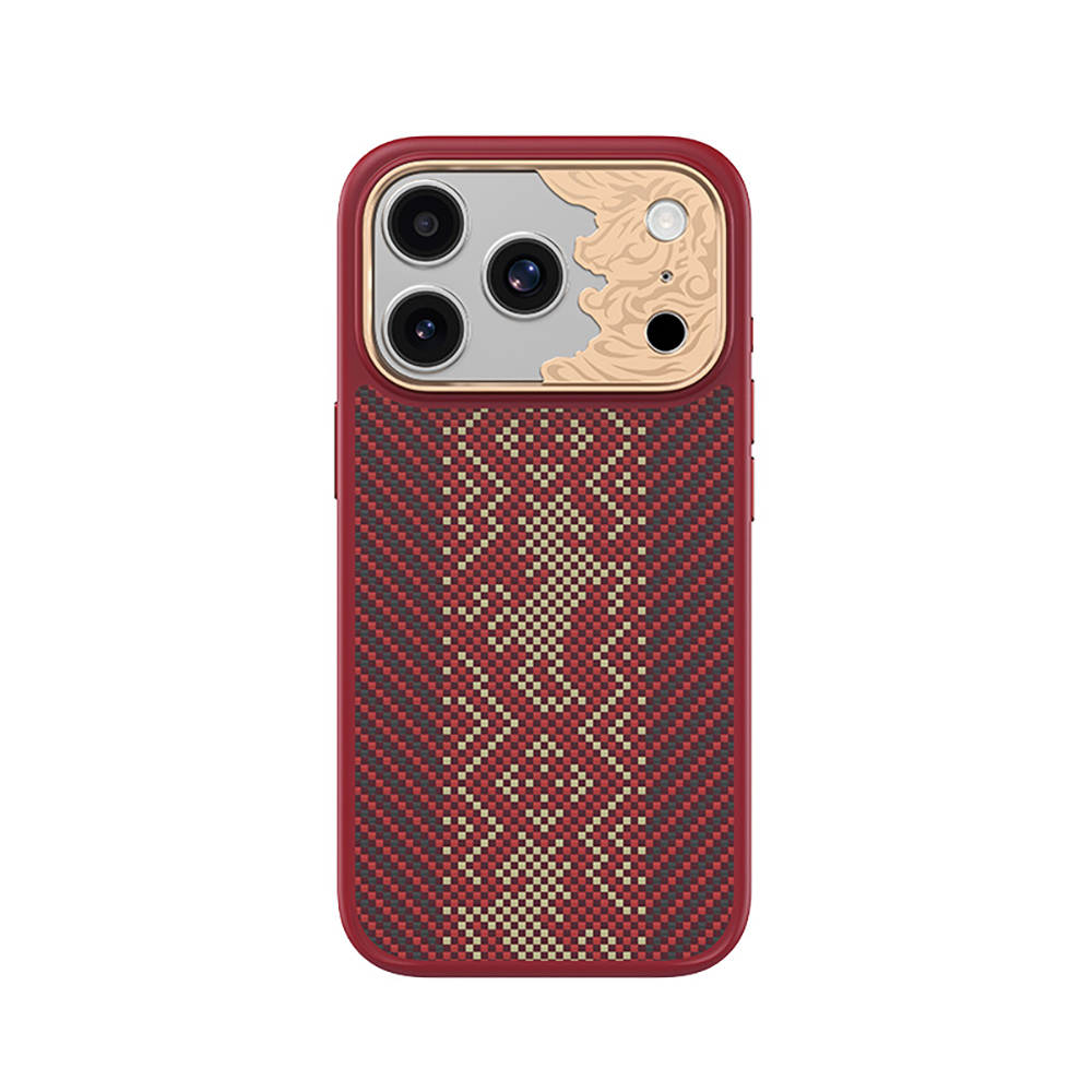 Apple iPhone 17 Pro Max Uyumlu Kılıf M-safe Şarj Özellikli Karbon Fiber Tasarımlı Benks Knight ArmorPro Kevlar Kapak