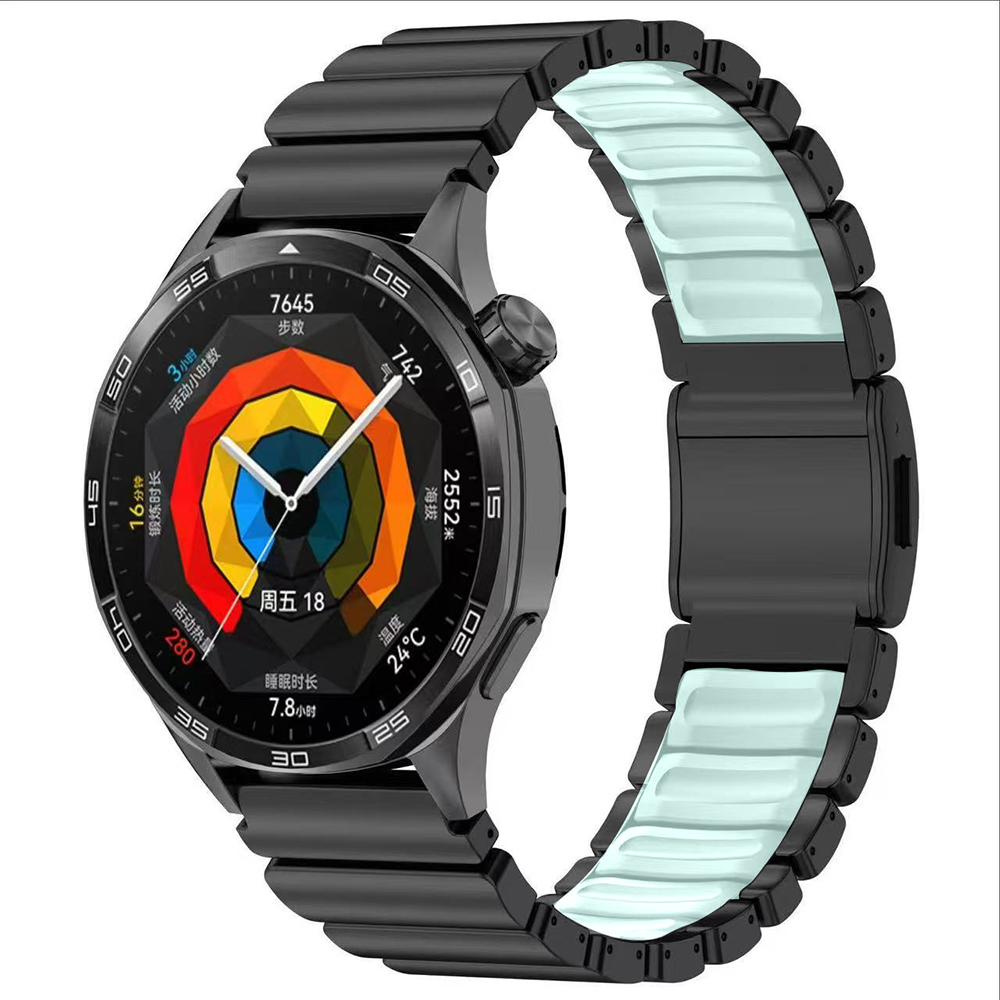 Huawei Watch GT 4 Uyumlu 46mm Zore KRD-151 22mm Metal Silikon Kordon