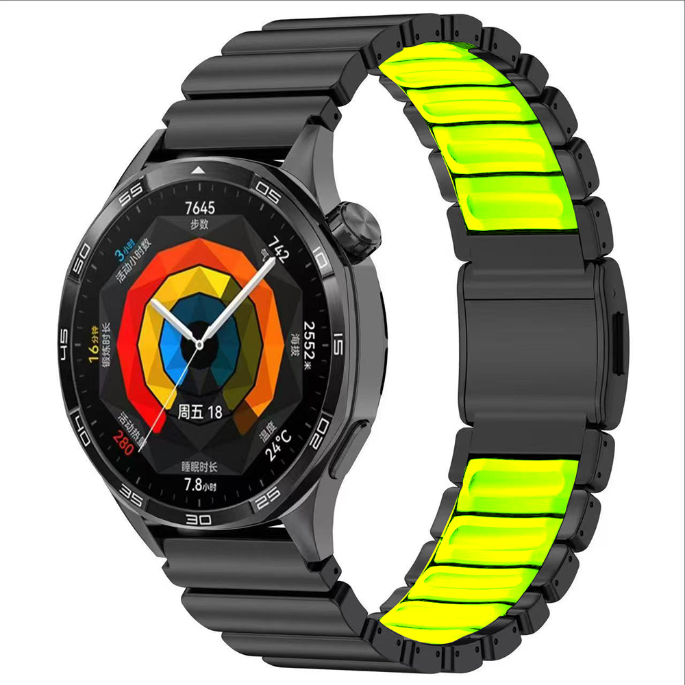 Huawei Watch GT 4 Uyumlu 46mm Zore KRD-151 22mm Metal Silikon Kordon