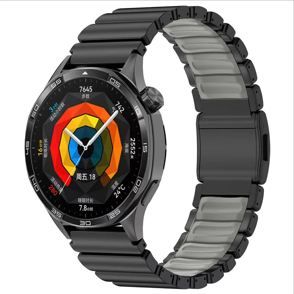 Huawei Watch GT 4 Uyumlu 46mm Zore KRD-151 22mm Metal Silikon Kordon