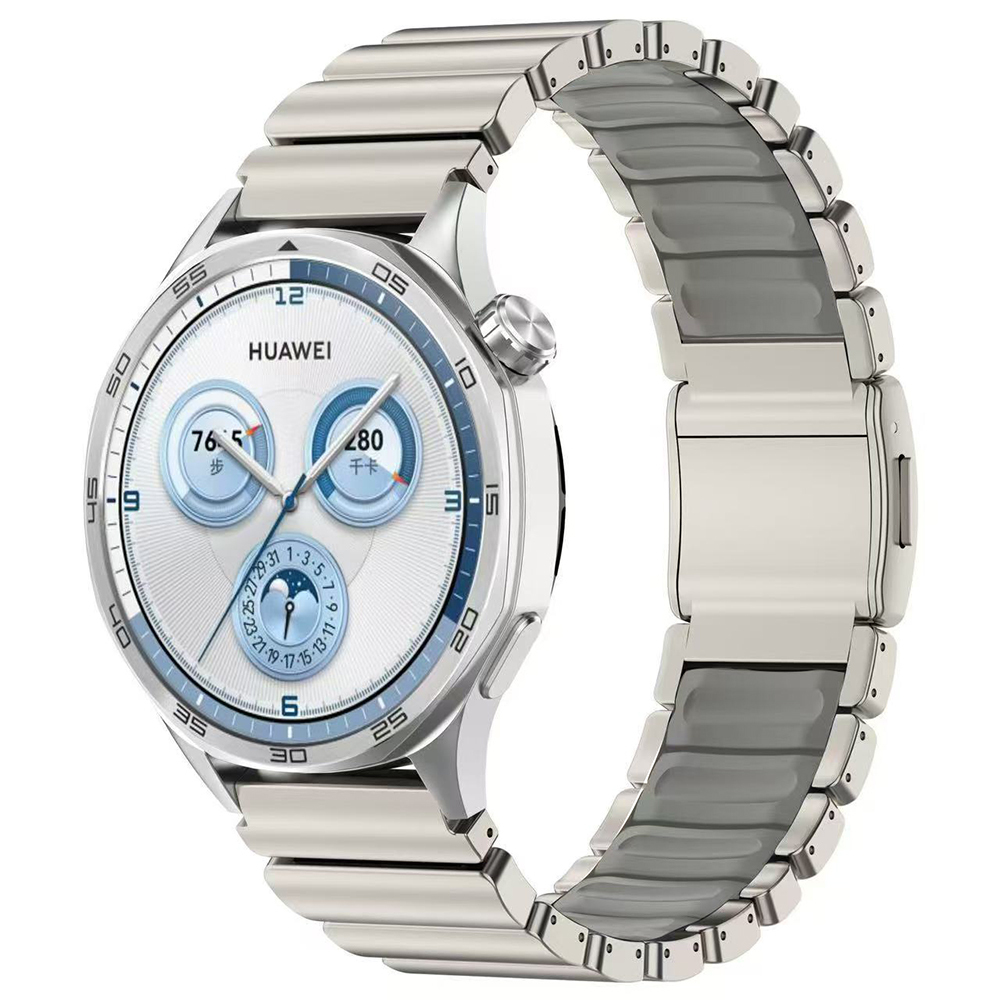 Huawei Watch GT 4 Uyumlu 46mm Zore KRD-151 22mm Metal Silikon Kordon