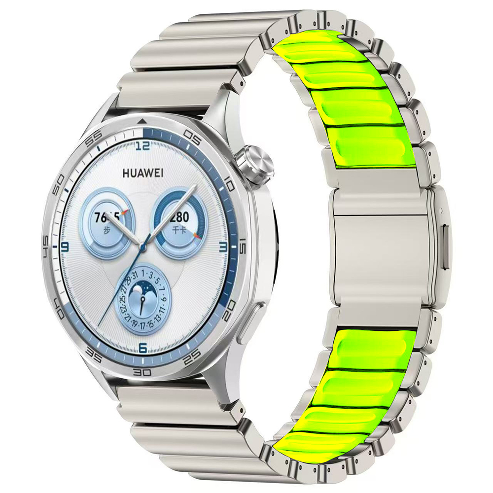 Huawei Watch GT 4 Uyumlu 46mm Zore KRD-151 22mm Metal Silikon Kordon