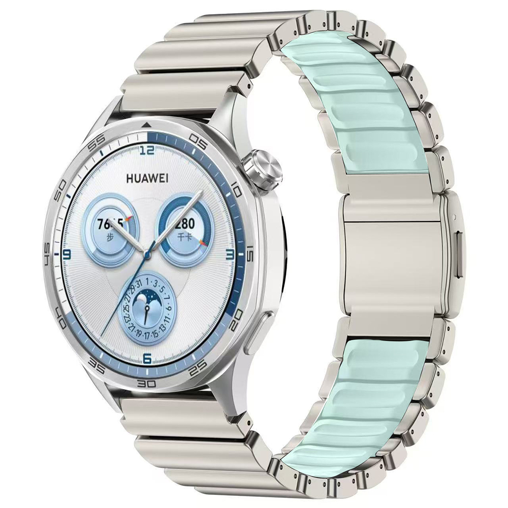 Huawei Watch GT 4 Uyumlu 46mm Zore KRD-151 22mm Metal Silikon Kordon
