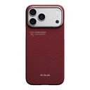 Apple iPhone 17 Pro Uyumlu Kılıf M-safe Şarj Özellikli Aramid Fiber Pitaka Harvard University Serisi Kapak