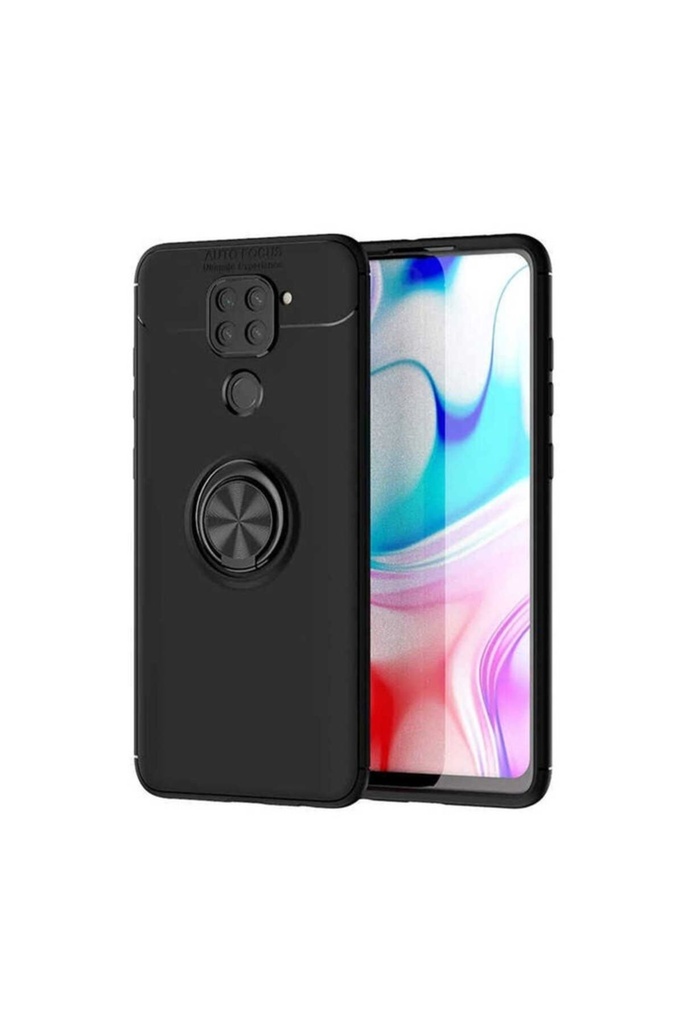 [RNZ-TA40382] Xiaomi Redmi Note 9 Uyumlu Kılıf Zore Ravel Silikon Kapak (Siyah)