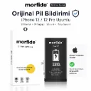 Apple iPhone 12 / 12 Pro Uyumlu Batarya 3310 mAh Orijinal Pil Bildirimi Pil Sağlığını Gösterir 15 Ay Garanti S-Max