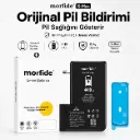 Apple iPhone 15 Pro Max Uyumlu Batarya 4770 mAh Orijinal Pil Bildirimi Pil Sağlığını Gösterir 15 Ay Garanti S-Max