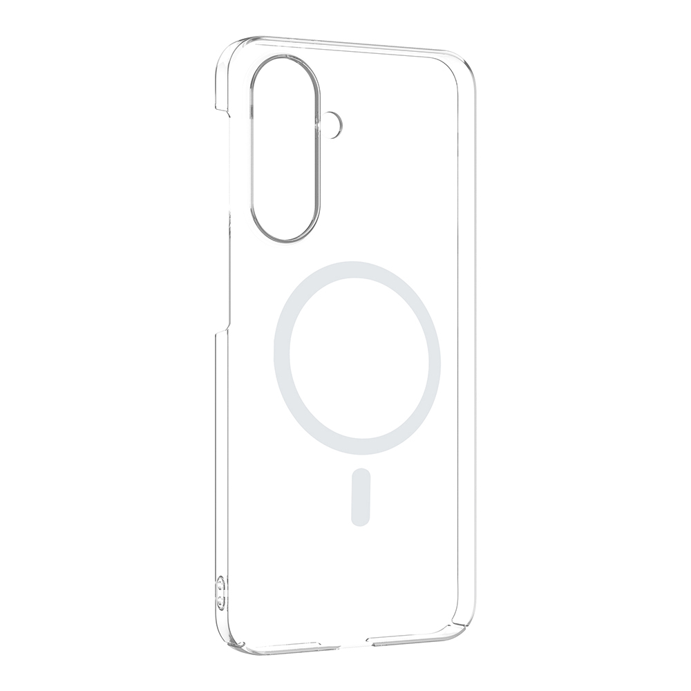 Samsung Galaxy A57 Uyumlu Kamera Korumalı M-Safe Şarj Özellikli Şeffaf Zore London Sert PC Kapak