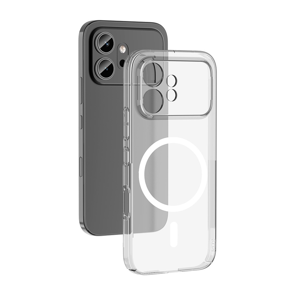 [RNZ-TA133346] Honor 600 5G Kamera Korumalı M-Safe Şarj Özellikli Şeffaf Zore London Sert PC Kapak