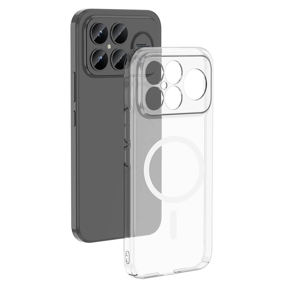 Xiaomi Poco F8 Ultra Uyumlu Kamera Korumalı M-Safe Şarj Özellikli Şeffaf Zore London Sert PC Kapak
