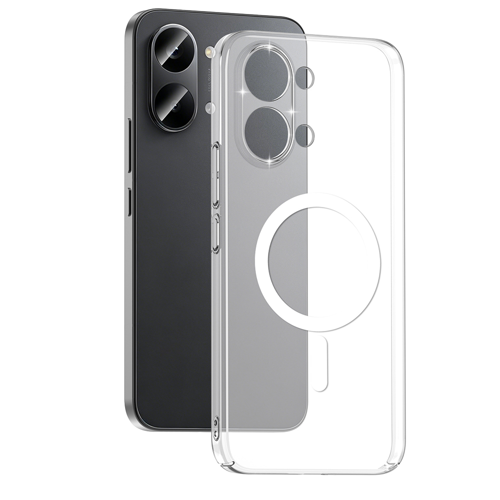Xiaomi Poco X8 Pro Max Kamera Korumalı M-Safe Şarj Özellikli Şeffaf Zore London Sert PC Kapak
