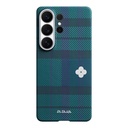 Samsung Galaxy S26 Ultra Uyumlu Kılıf M-safe Şarj Özellikli Aramid Fiber Pitaka Flora in Grid Serisi Kapak