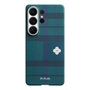 Samsung Galaxy S26 Ultra Uyumlu Kılıf M-safe Şarj Özellikli Aramid Fiber Pitaka Flora in Grid Serisi Kapak