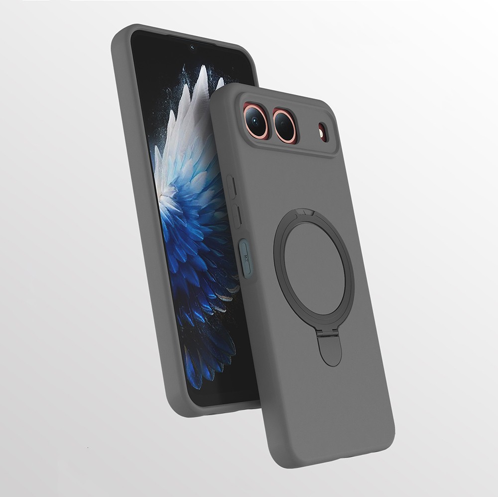 Tecno Spark 40 5G Uyumlu Kılıf M-safe Şarj Özellikli Standlı Zore Samara Kapak