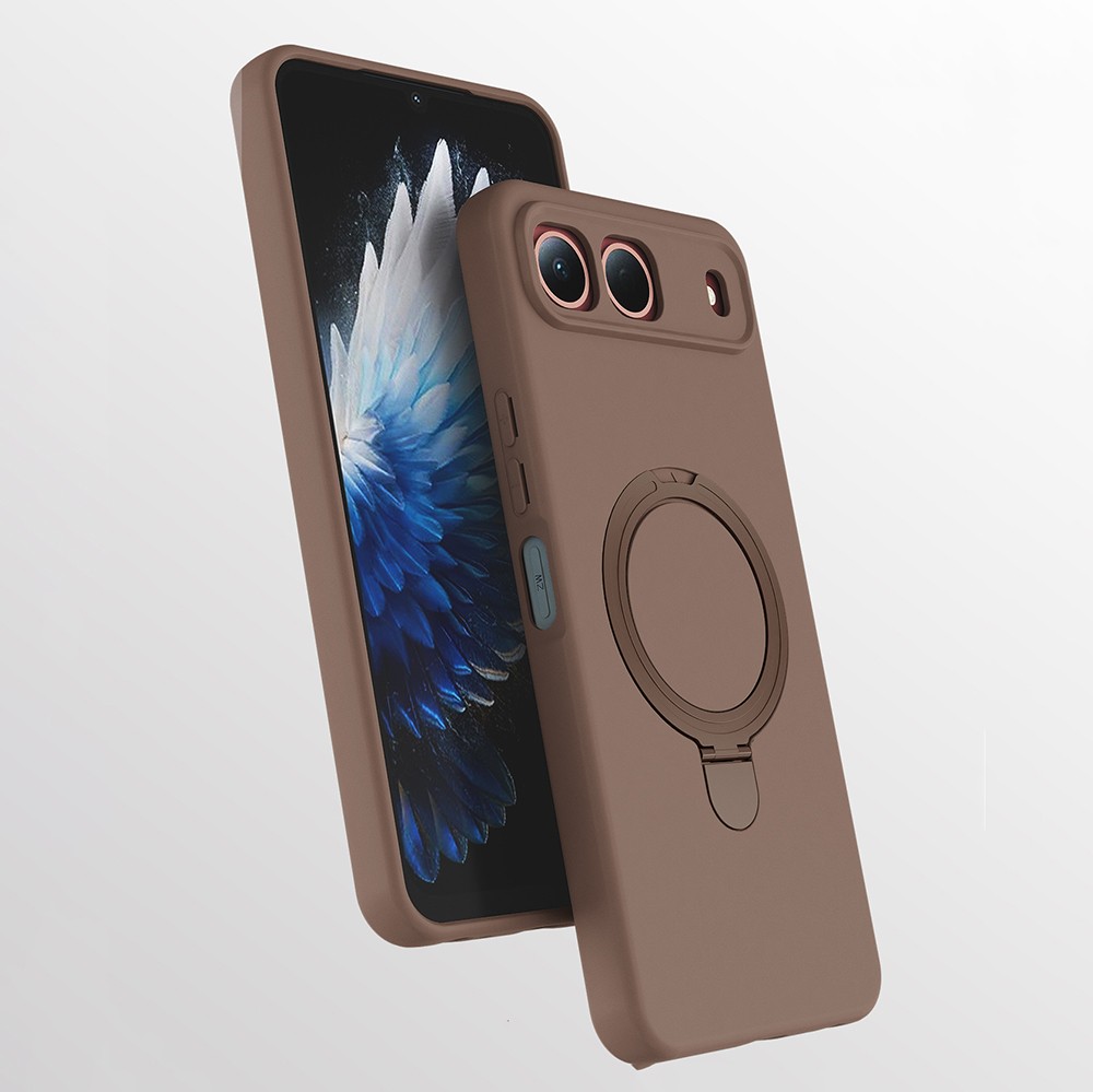 Tecno Spark 40 5G Uyumlu Kılıf M-safe Şarj Özellikli Standlı Zore Samara Kapak