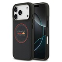 Apple iPhone 17 Pro Uyumlu Kılıf Redbull Orjinal Lisanslı M-safe Şarj Özellikli Kırmızı Halka ve Logo Kabartmalı PU Deri Kapak