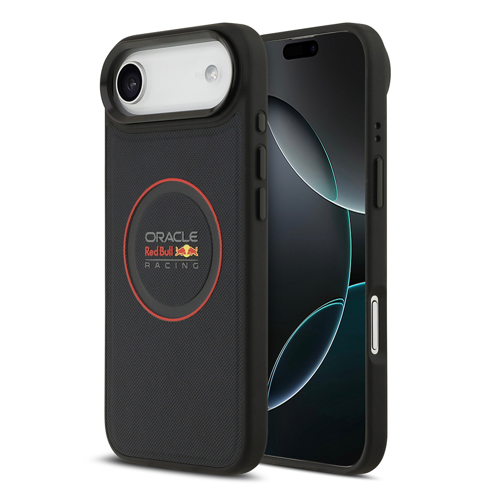 Apple iPhone 17 Air Uyumlu Kılıf Redbull Orjinal Lisanslı M-safe Şarj Özellikli Kırmızı Halka ve Logo Kabartmalı PU Deri Kapak