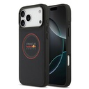 Apple iPhone 17 Pro Max Uyumlu Kılıf Redbull Orjinal Lisanslı M-safe Şarj Özellikli Kırmızı Halka ve Logo Kabartmalı PU Deri Kapak