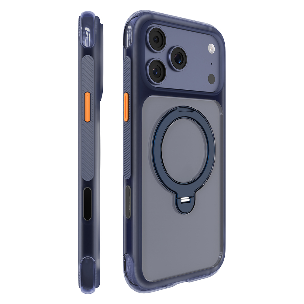 Apple iPhone 17 Pro Max Uyumlu Kılıf M-safe Şarj Özellikli Standlı Airbag Tasarımlı Mutural Air Shield Serisi Kapak