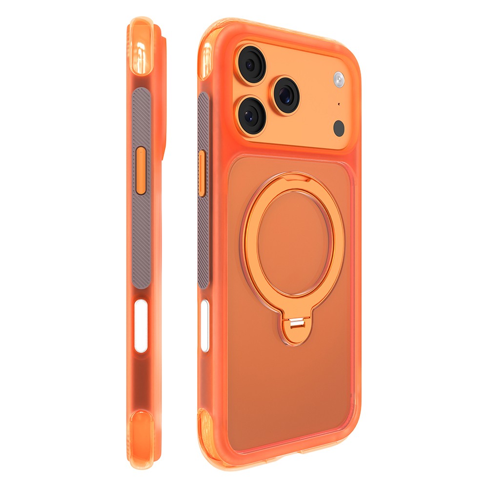 Apple iPhone 17 Pro Max Uyumlu Kılıf M-safe Şarj Özellikli Standlı Airbag Tasarımlı Mutural Air Shield Serisi Kapak