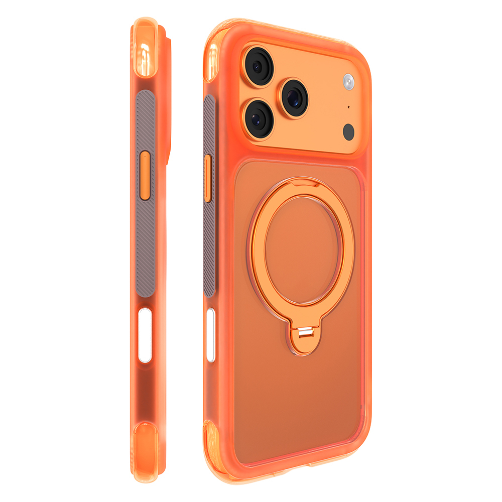 Apple iPhone 17 Pro Max Uyumlu Kılıf M-safe Şarj Özellikli Standlı Airbag Tasarımlı Mutural Air Shield Serisi Kapak