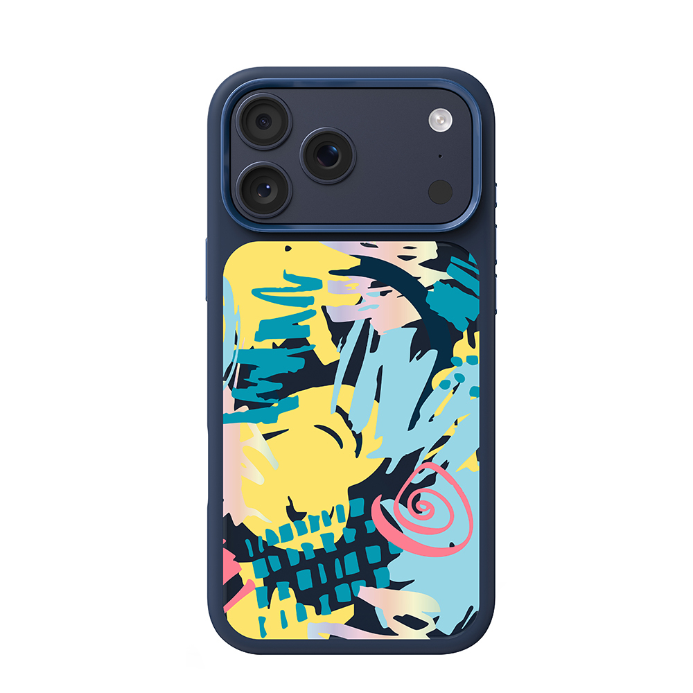 Apple iPhone 17 Pro Uyumlu Kılıf M-safe Şarj Özellikli 3D Baskılı Tasarım Mutural Graffiti Serisi Kapak