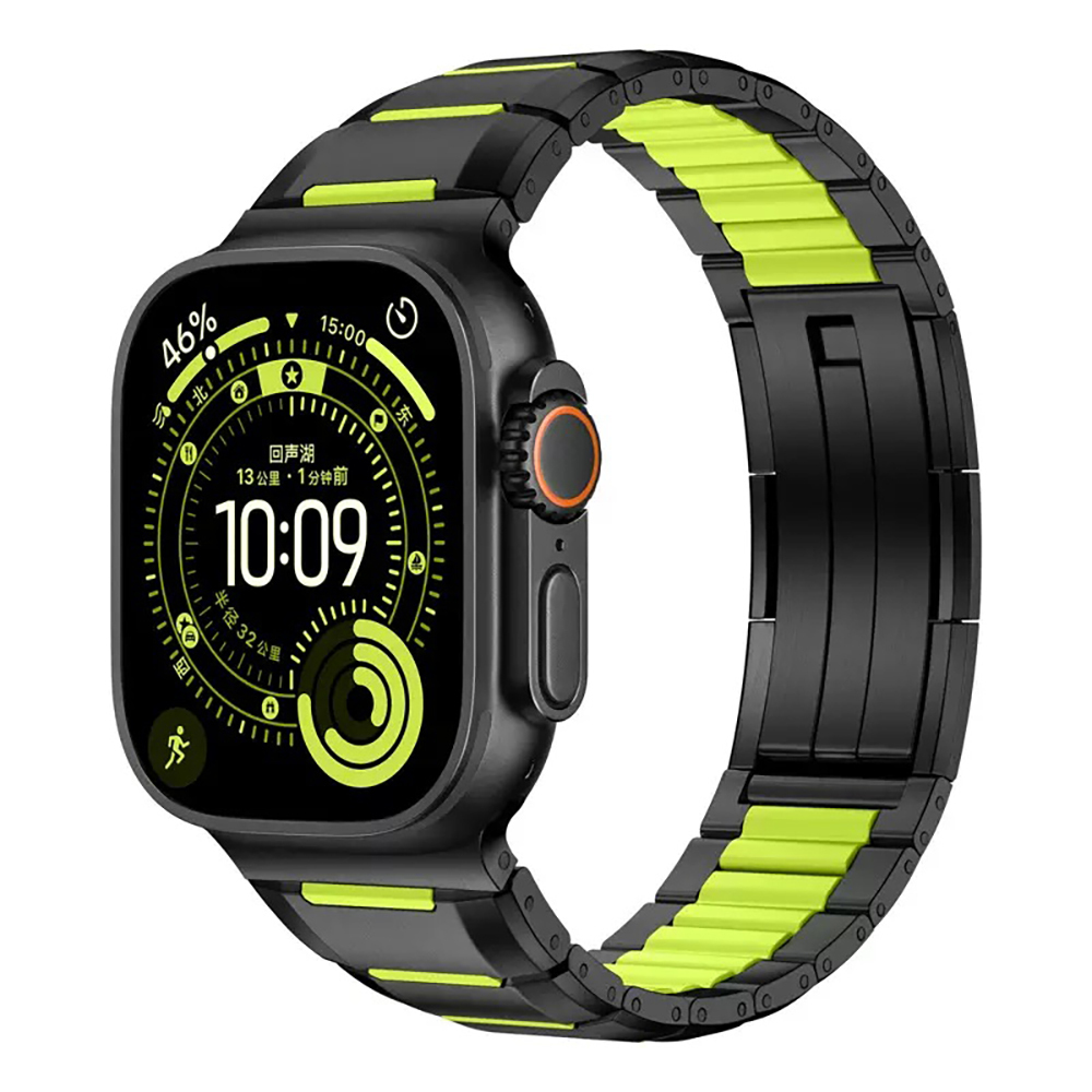 Apple Watch 42mm Uyumlu Zore KRD-155 Metal Silikon Kordon