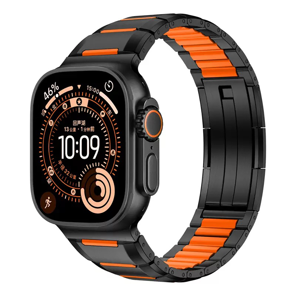 Apple Watch 42mm Uyumlu Zore KRD-155 Metal Silikon Kordon