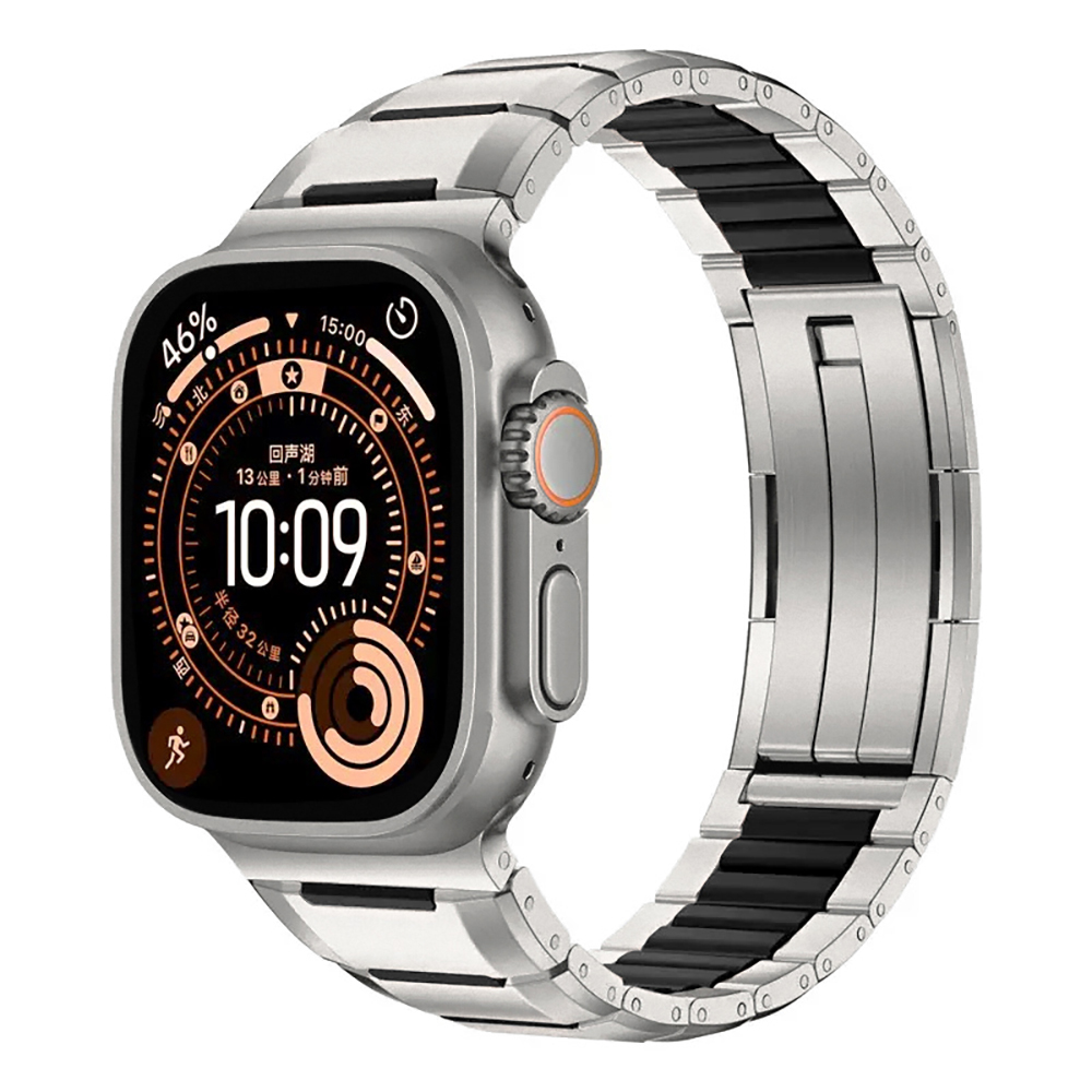 Apple Watch 42mm Uyumlu Zore KRD-155 Metal Silikon Kordon