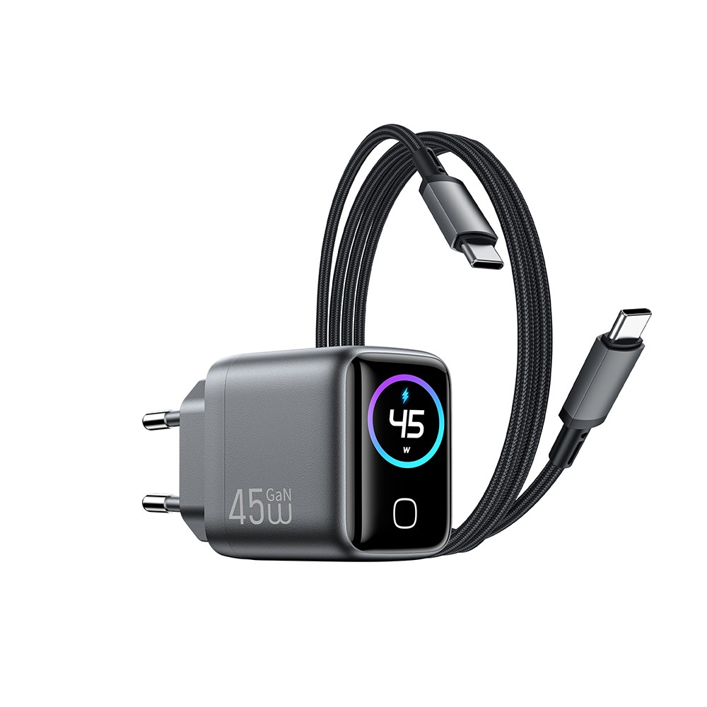 [RNZ-TA131928] Wiwu CHG500 Voyager Serisi GaN Teknolojili PD/QC TFT Göstergeli Hızlı Şarj Başlığı 45W