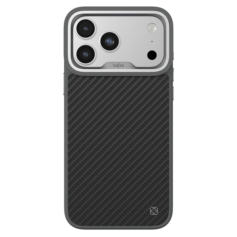 Apple iPhone 17 Pro Uyumlu Kılıf M-safe Şarj Özellikli O-Ring Kajsa Carbon Fiber Serisi Kapak
