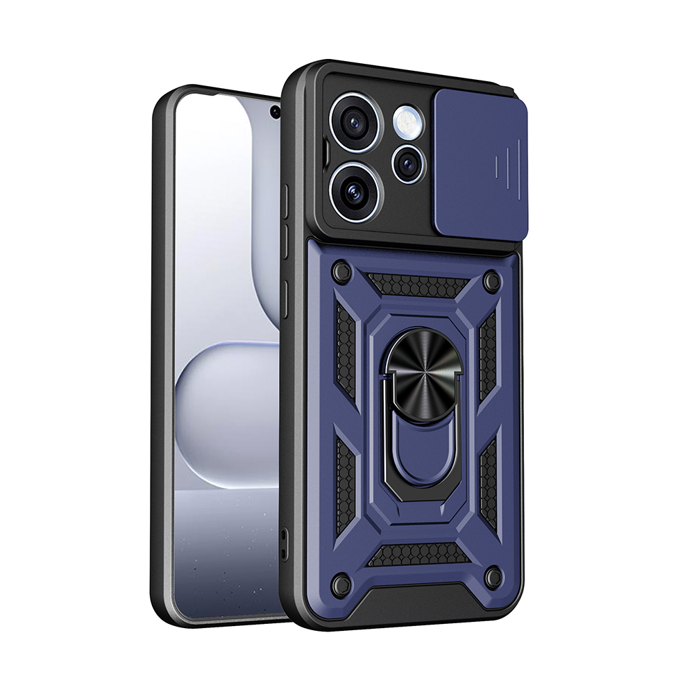 Oppo Reno Uyumlu 15 Pro Kılıf Magnetik Standlı Kamera Korumalı Zore Sürgülü Vega Kapak