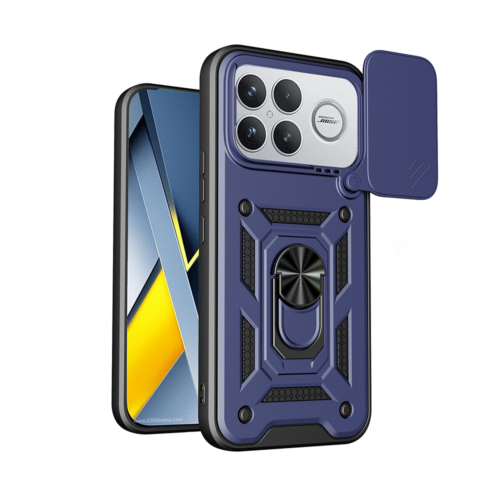 Xiaomi Poco F8 Ultra Uyumlu Kılıf Magnetik Standlı Kamera Korumalı Zore Sürgülü Vega Kapak