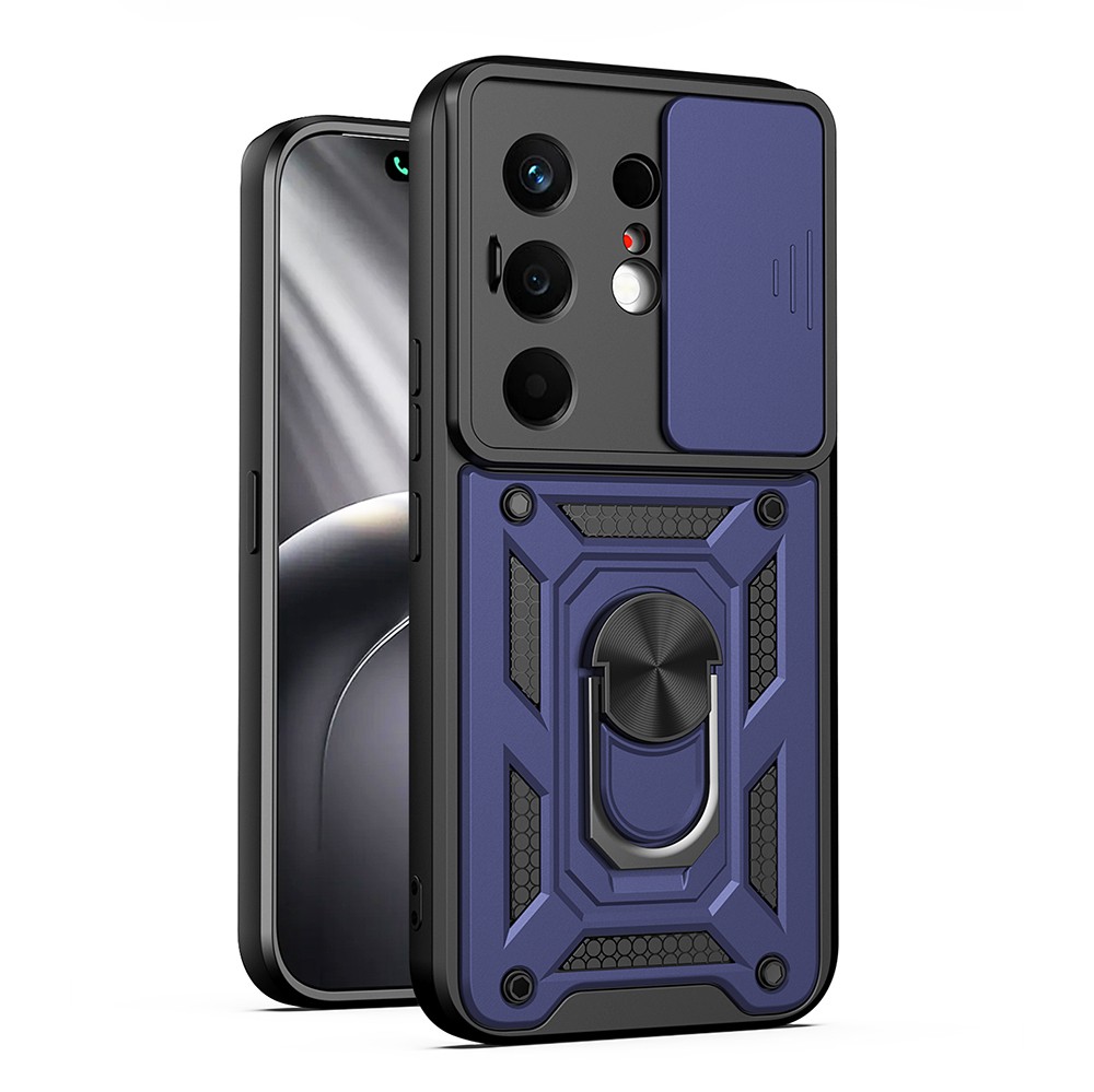 Tecno Camon 50 Uyumlu Kılıf Magnetik Standlı Kamera Korumalı Zore Sürgülü Vega Kapak