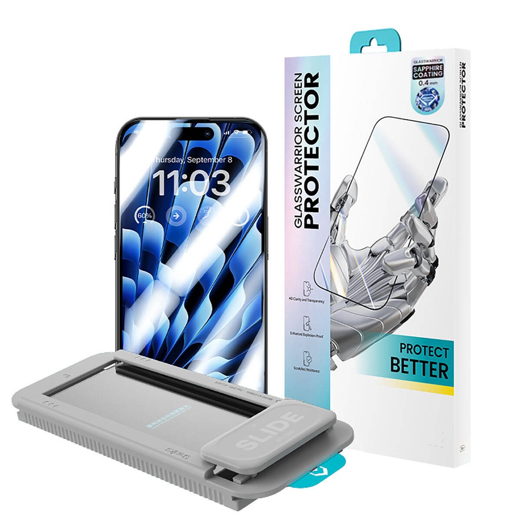 Apple iPhone 15 Plus Uyumlu Benks V Pro Safir Shield Ekran Koruyucu + Kolay Uygulama Aparatlı