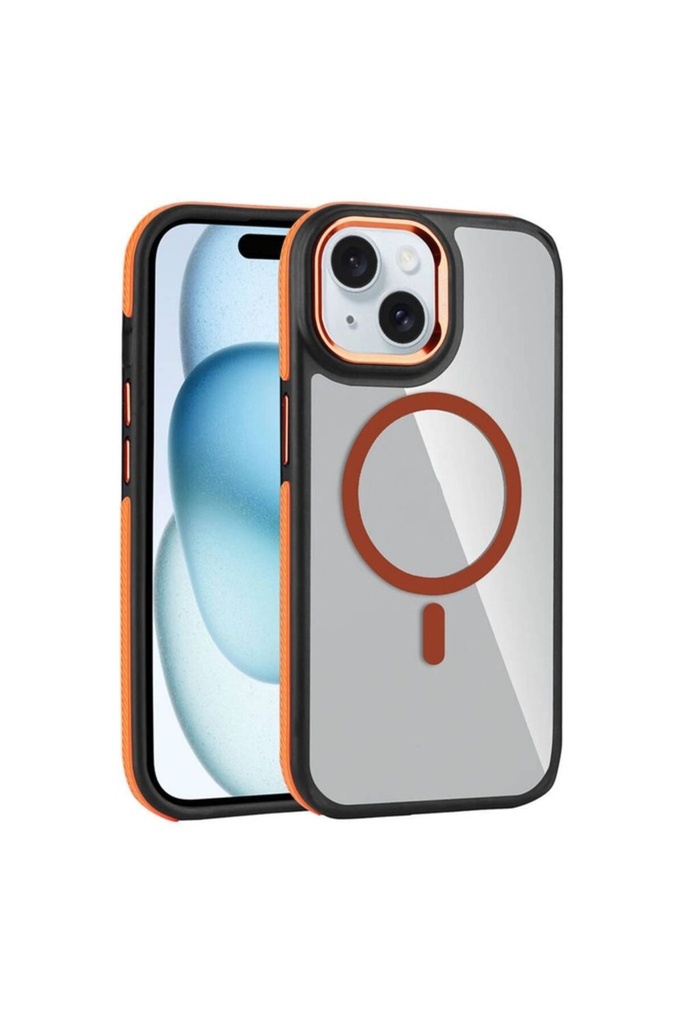 Apple iPhone 15 Uyumlu Kılıf M-safe Şarj Özellikli Mat Görünümlü Zore Solo Kapak