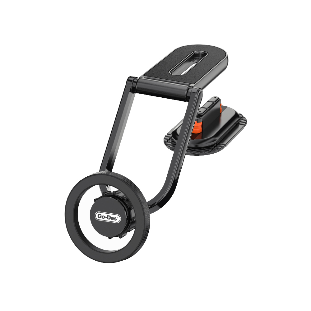 [RNZ-TA132179] Go Des GD-HD275 Magnetik M-safe Uyumlu 360 Derece Dönebilen Düz Zemin Araç Telefon Tutucu