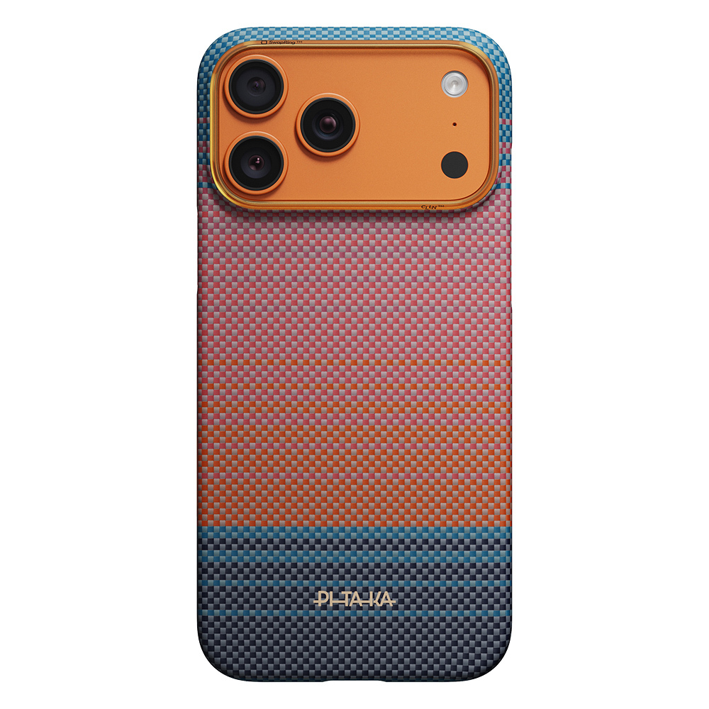 Apple iPhone 17 Pro Uyumlu Kılıf M-safe Şarj Özellikli Aramid Fiber Pitaka Sunset 2.0 California Dream Serisi Kapak