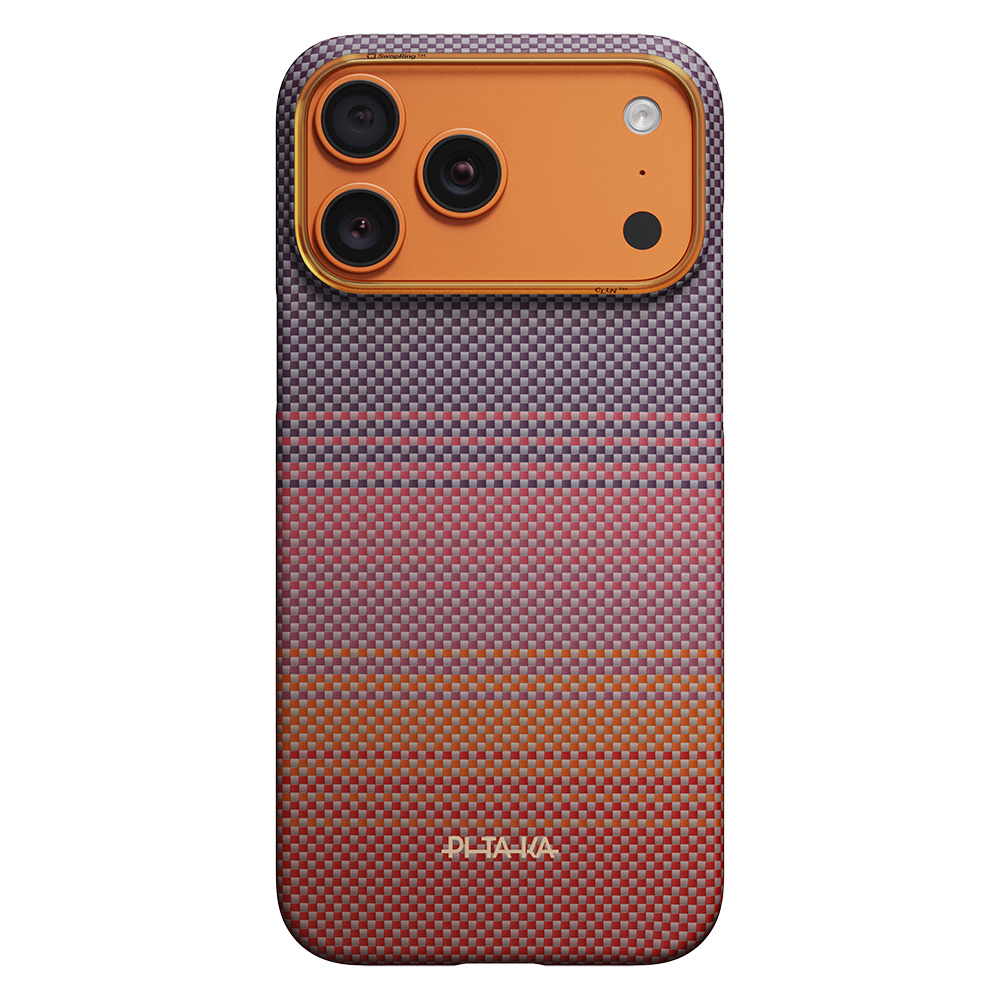 Apple iPhone 17 Pro Uyumlu Kılıf M-safe Şarj Özellikli Aramid Fiber Pitaka Sunset 2.0 California Dream Serisi Kapak