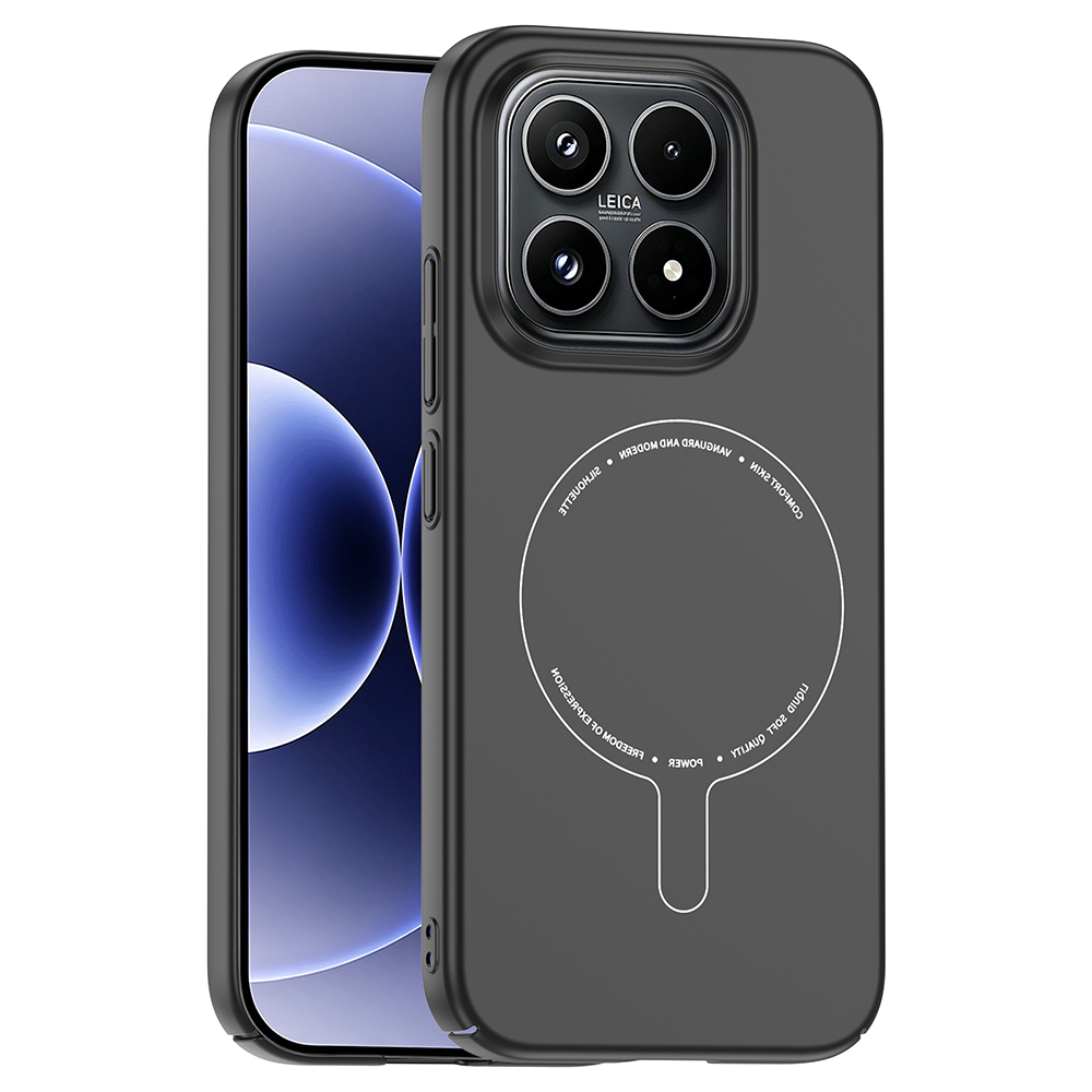 [RNZ-TA134779] Xiaomi 17 Uyumlu Kılıf M-Safe Şarj Özellikli Kamera Korumalı Zore Elio Sert PC Kapak (Siyah)