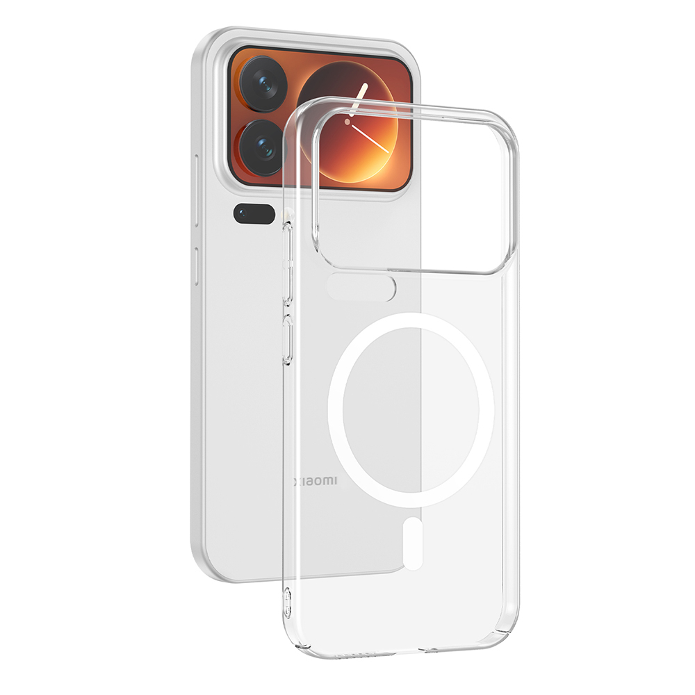 [RNZ-TA134760] Xiaomi 17 Pro Uyumlu Kamera Korumalı M-Safe Şarj Özellikli Şeffaf Zore London Sert PC Kapak