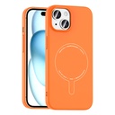 Apple iPhone 15 Uyumlu Kılıf M-Safe Şarj Özellikli Kamera Korumalı Zore Elio Sert PC Kapak
