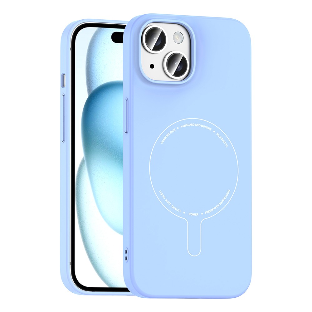 Apple iPhone 15 Uyumlu Kılıf M-Safe Şarj Özellikli Kamera Korumalı Zore Elio Sert PC Kapak