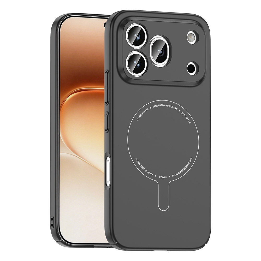 [RNZ-TA134773] Honor 600 Pro 5G Kılıf M-Safe Şarj Özellikli Kamera Korumalı Zore Elio Sert PC Kapak (Siyah)