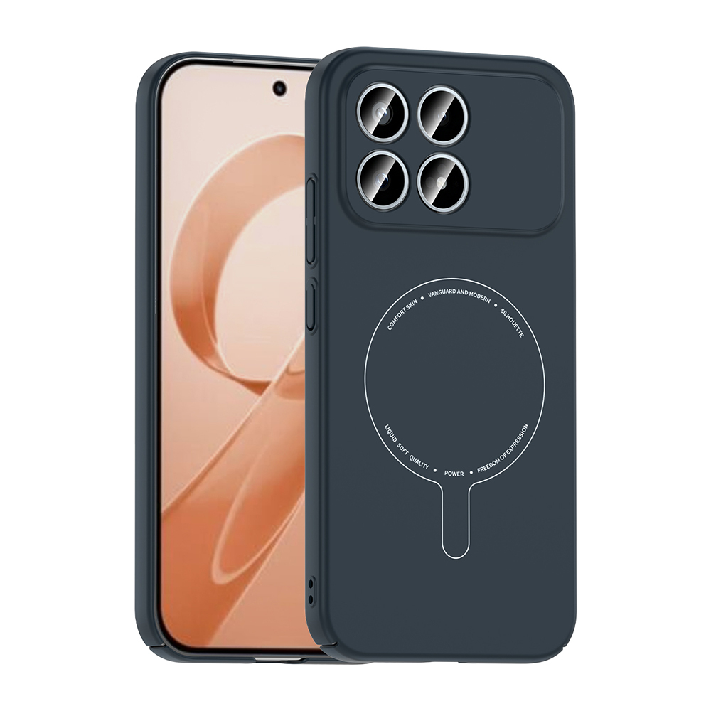Xiaomi Poco F8 Pro Uyumlu Kılıf M-Safe Şarj Özellikli Kamera Korumalı Zore Elio Sert PC Kapak
