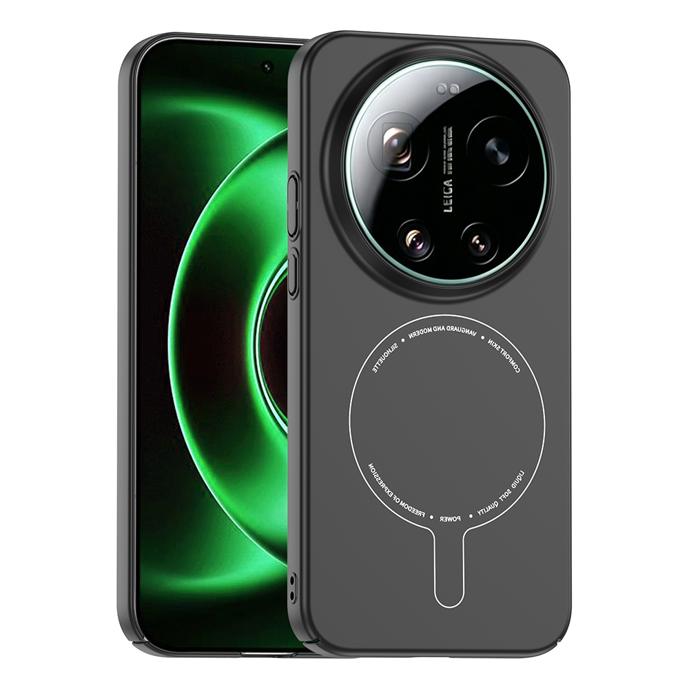 [RNZ-TA134785] Xiaomi 17 Ultra Uyumlu Kılıf M-Safe Şarj Özellikli Kamera Korumalı Zore Elio Sert PC Kapak (Siyah)