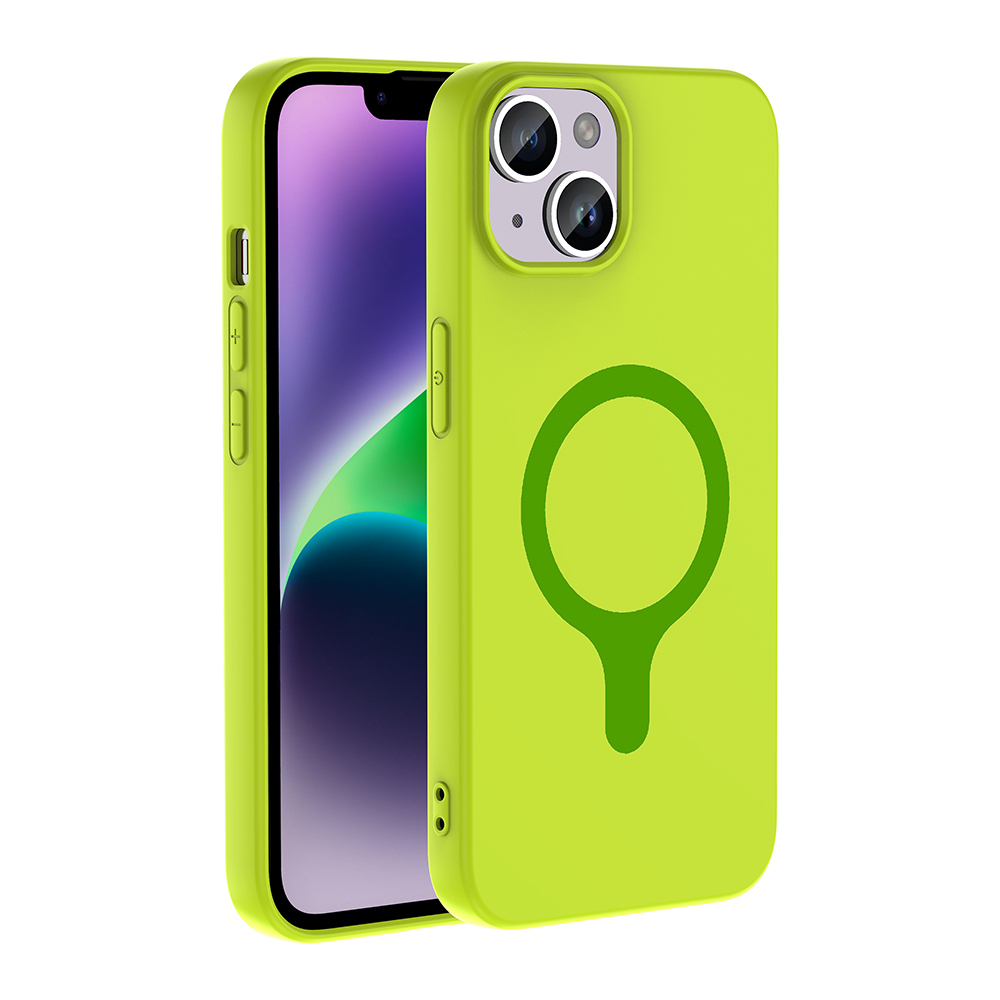 Apple iPhone 14 Uyumlu Kılıf M-Safe Şarj Özellikli Zore Aris Silikon Kapak